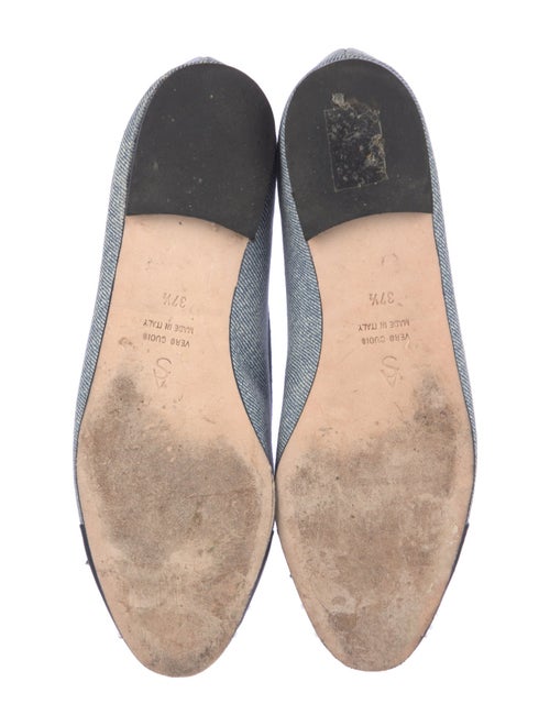 A. Soliani Suede Colorblock Pattern Ballet Flats