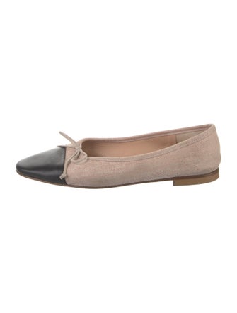 A. Soliani Leather Colorblock Pattern Ballet Flats