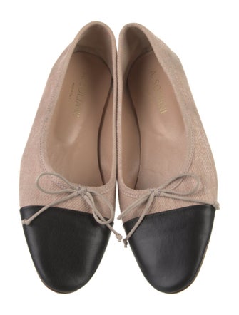 A. Soliani Leather Colorblock Pattern Ballet Flats