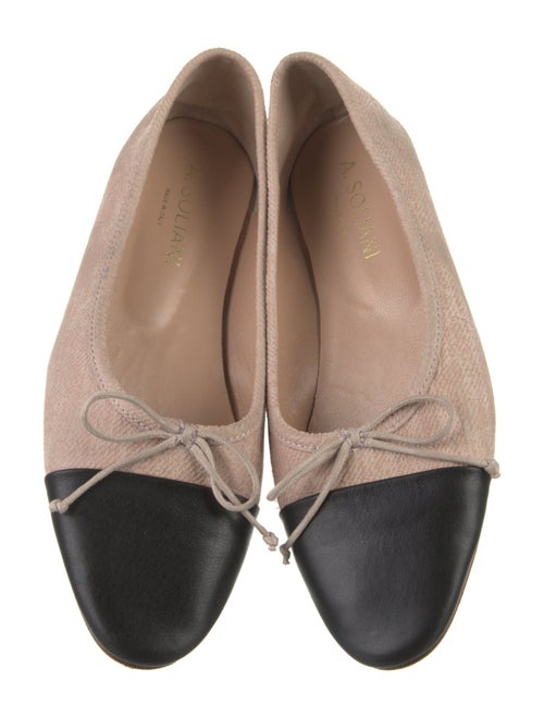 A. Soliani Leather Colorblock Pattern Ballet Flats