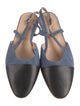 A. Soliani Leather Colorblock Pattern Slingback Flats