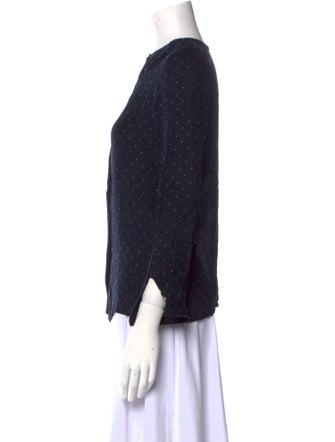 Akris Punto Polka Dot Print Crew Neck Top