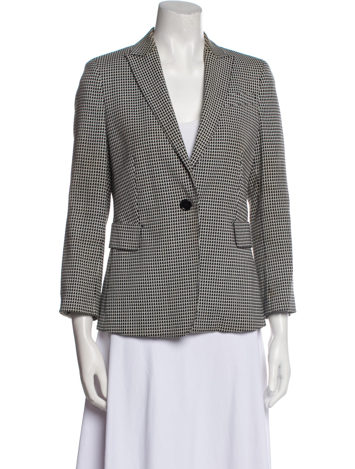 Akris Punto Houndstooth Print Blazer