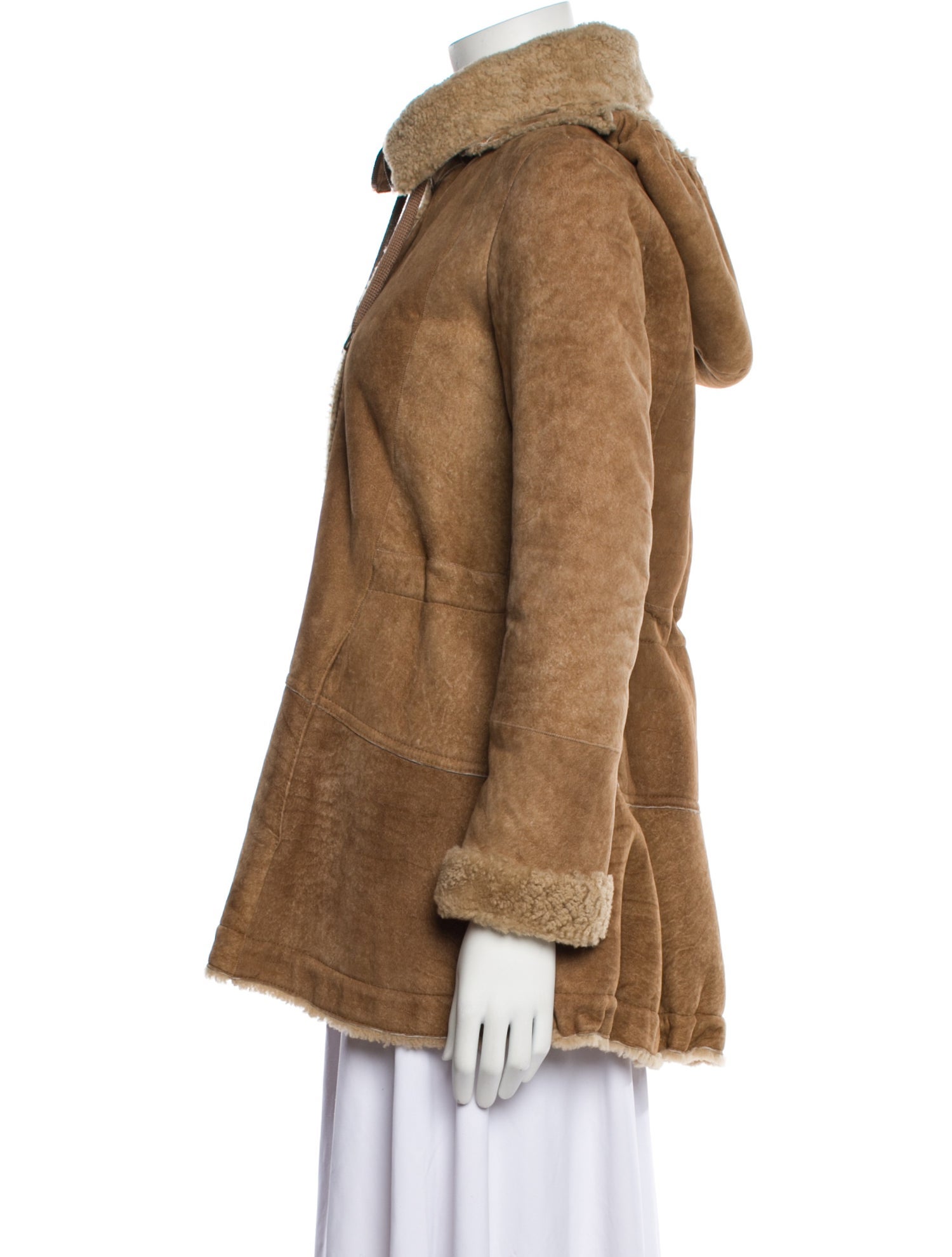 Akris Punto Lambskin Faux Fur Coat
