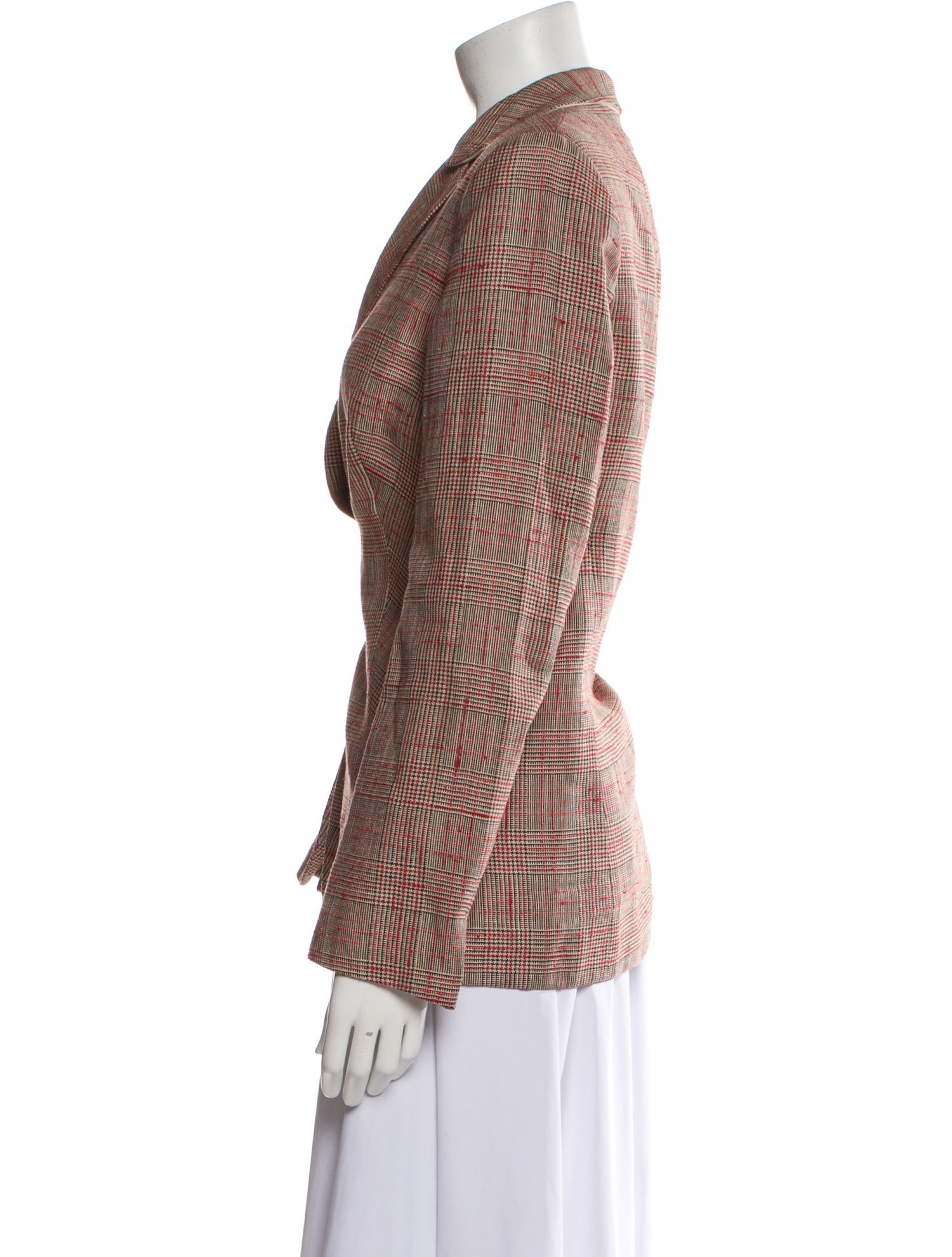 Akris Punto Wool Plaid Print Blazer