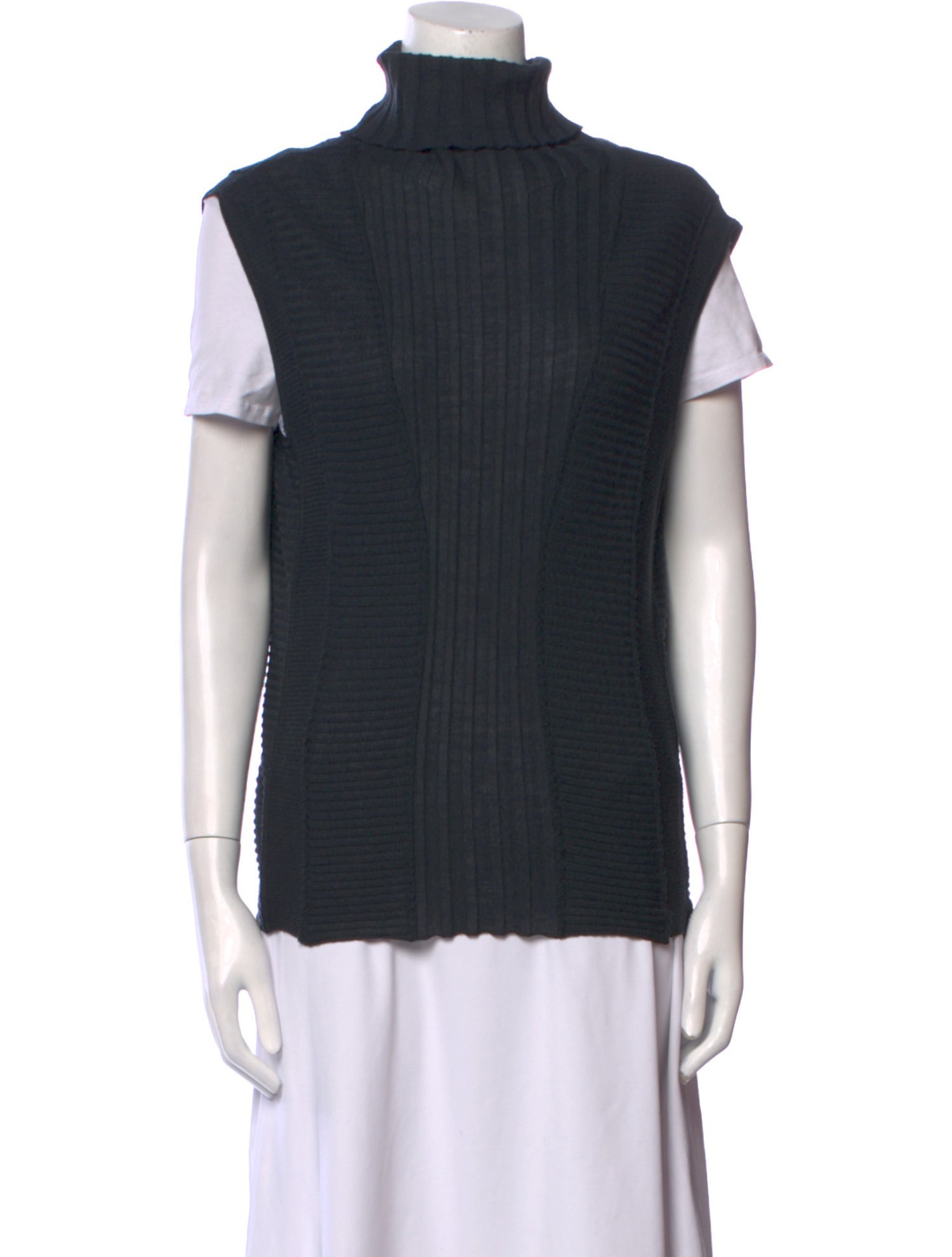 Akris x Bergdorf Goodman Wool Turtleneck Top