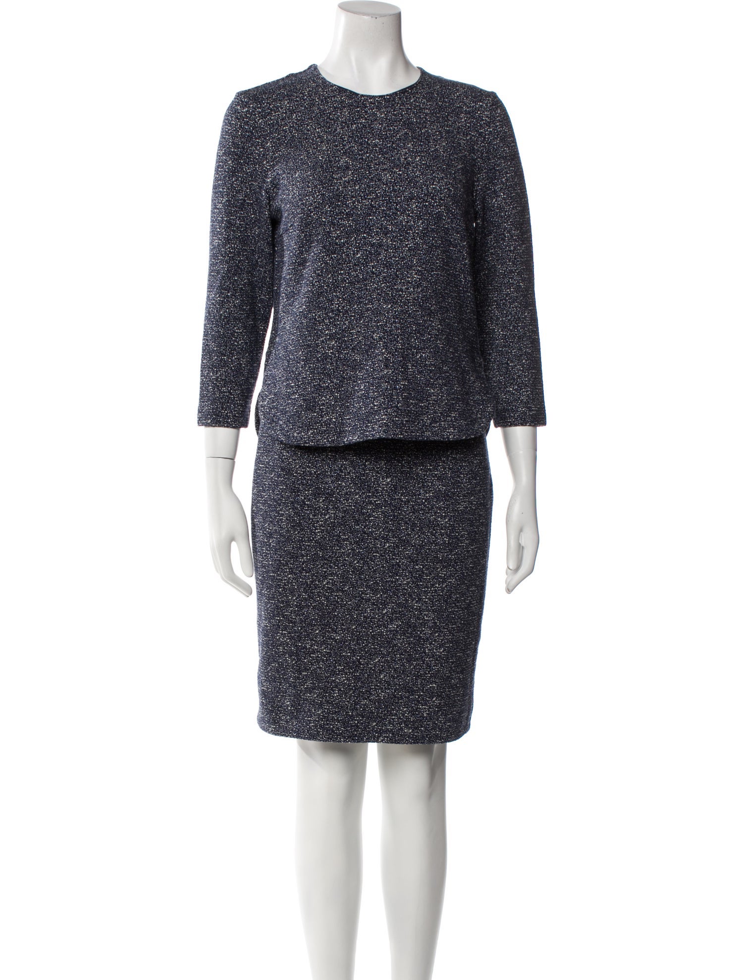 Akris Punto Tweed Pattern Skirt Set