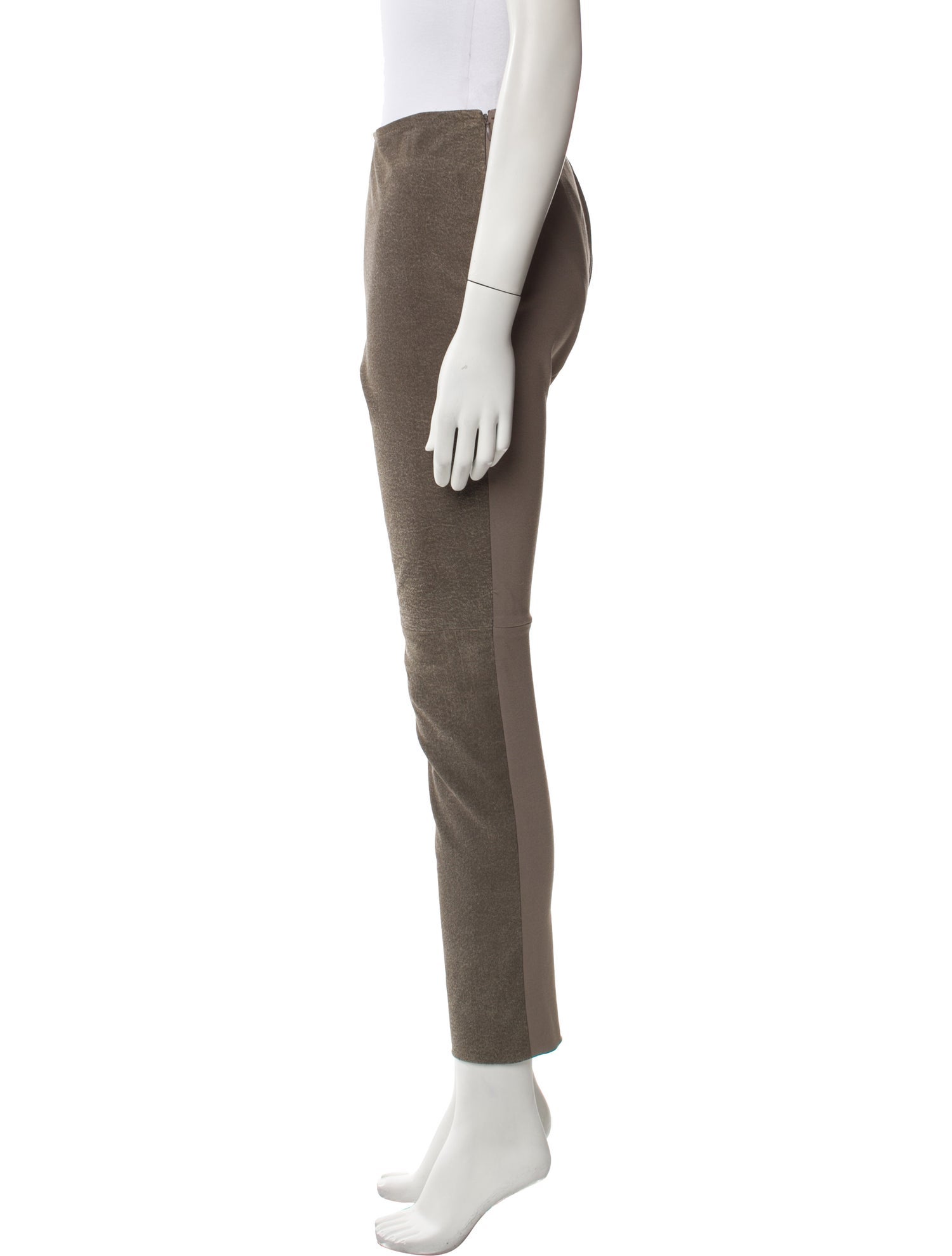 Akris Punto Leather Skinny Leg Pants
