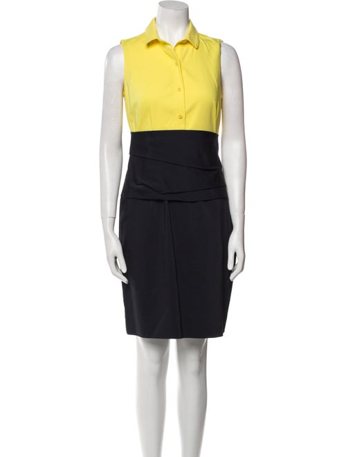 Akris Punto Colorblock Pattern Knee-Length Dress