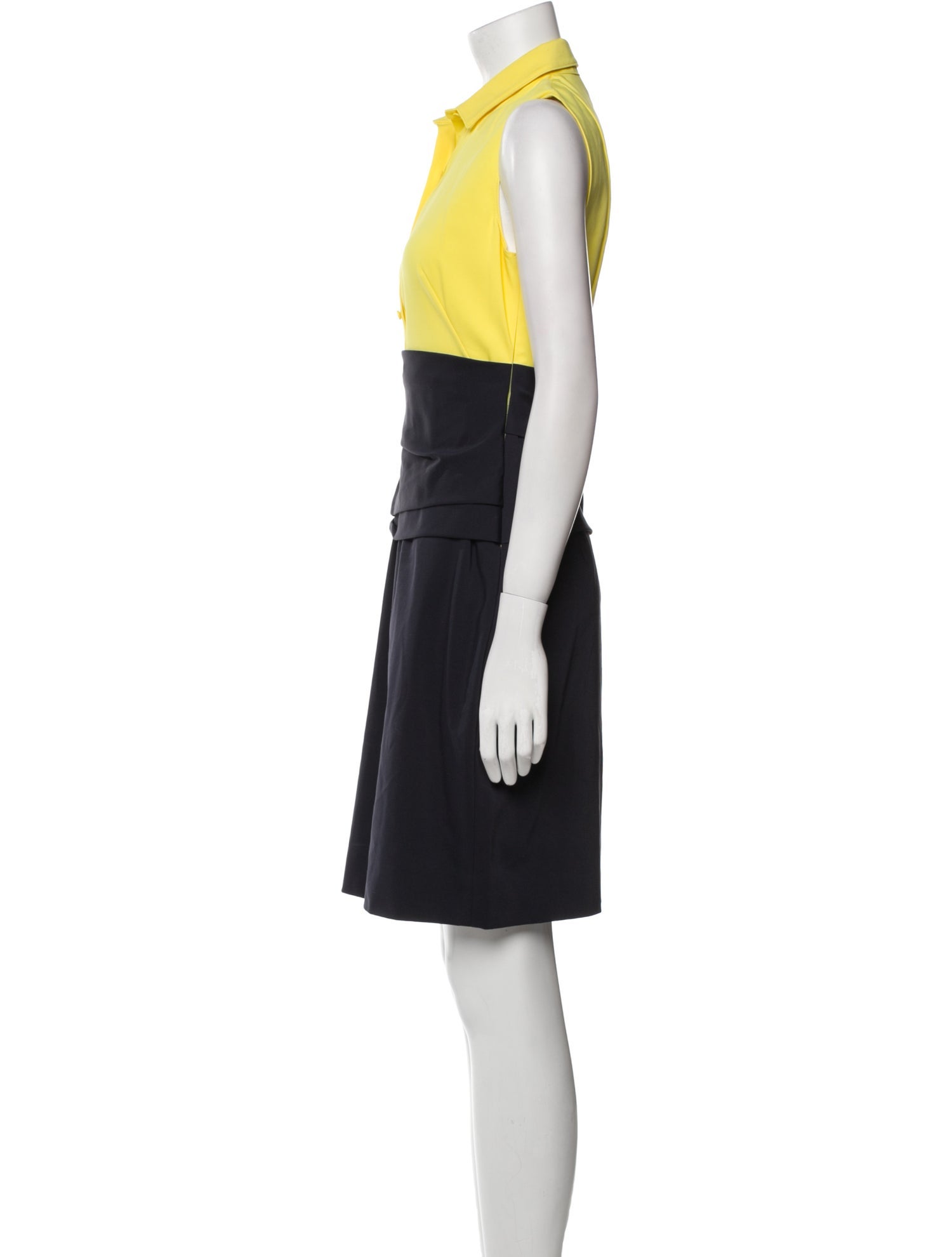Akris Punto Colorblock Pattern Knee-Length Dress