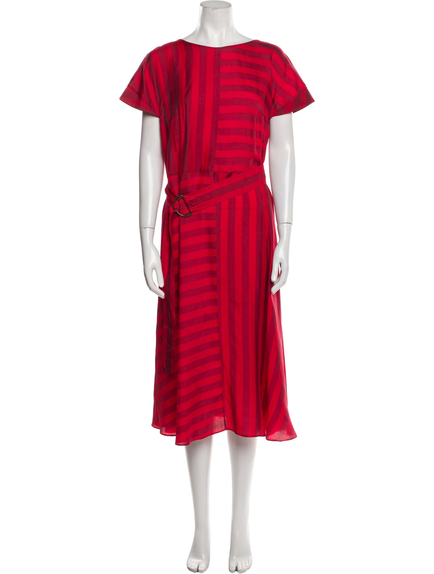Akris Punto Striped Midi Length Dress