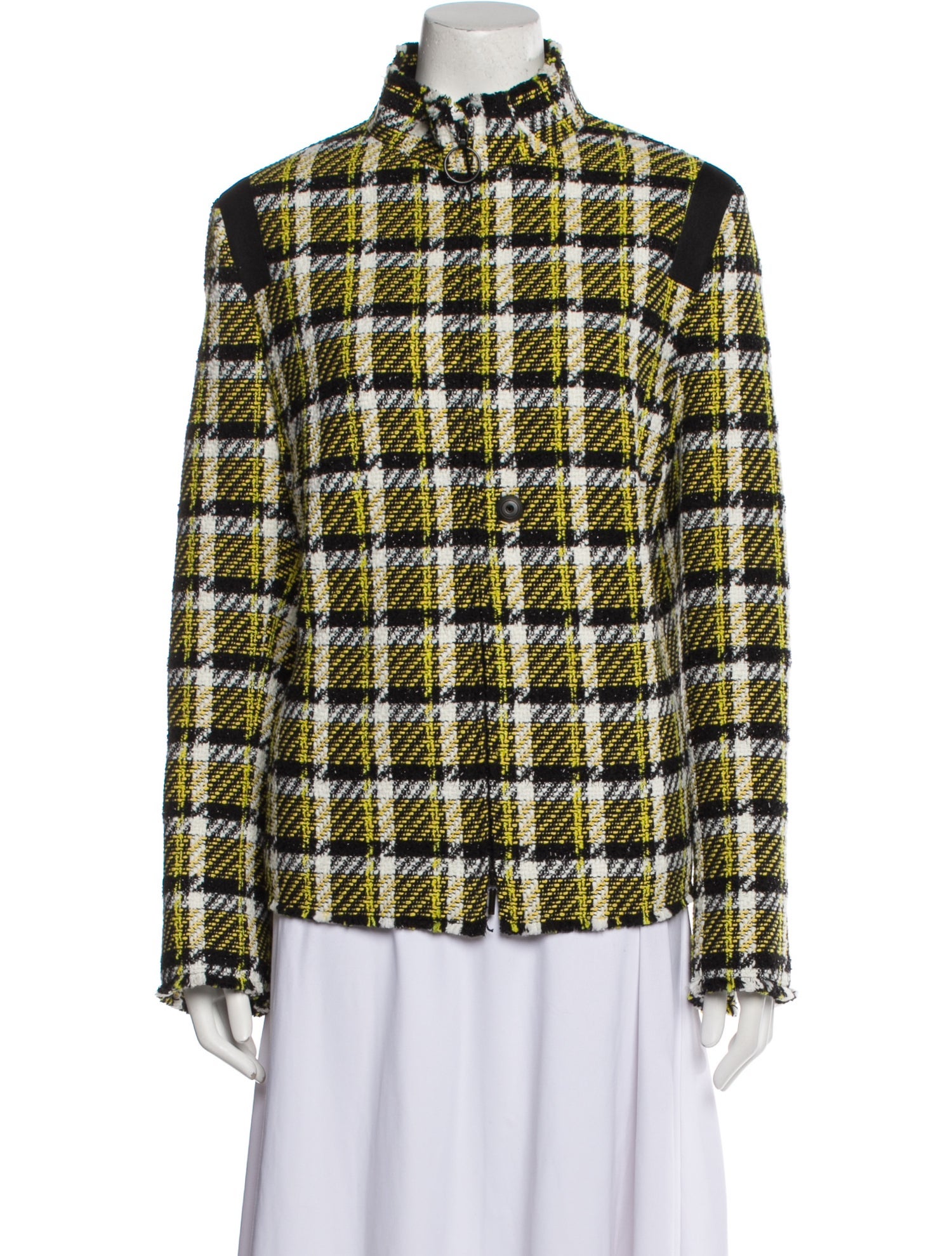 Akris Punto Plaid Print Evening Jacket
