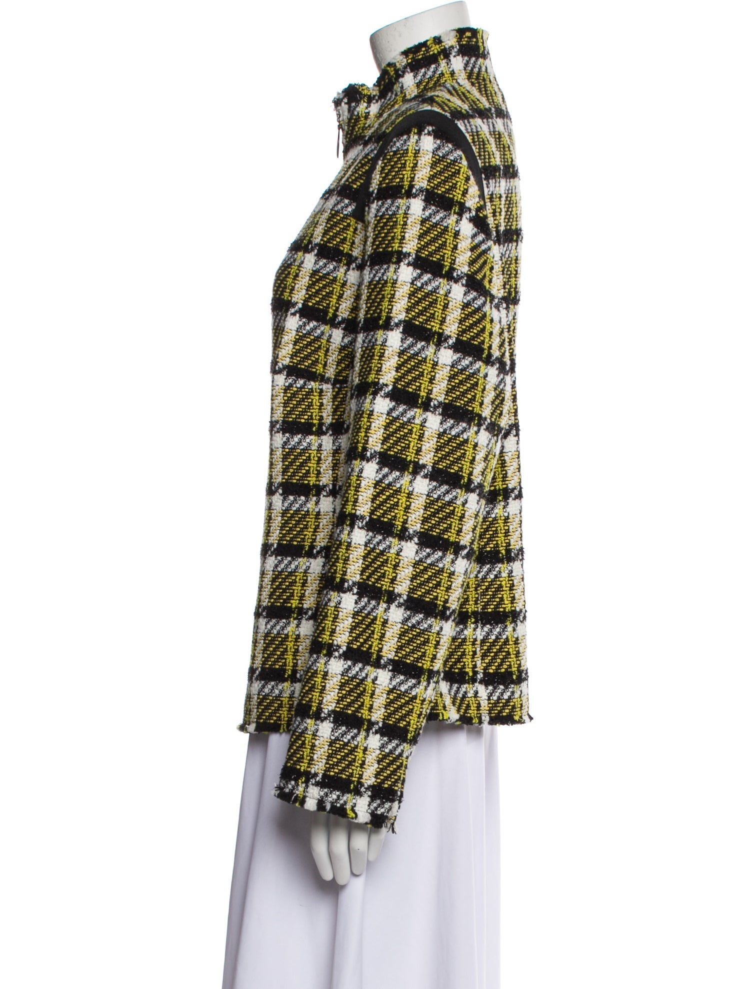 Akris Punto Plaid Print Evening Jacket