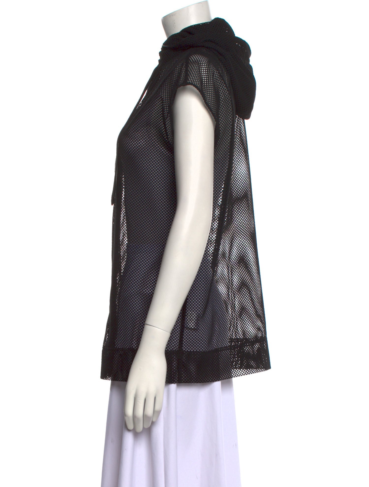 Akris Punto Mock Neck Short Sleeve Blouse