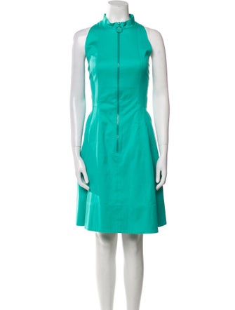 Akris Punto Mock Neck Knee-Length Dress
