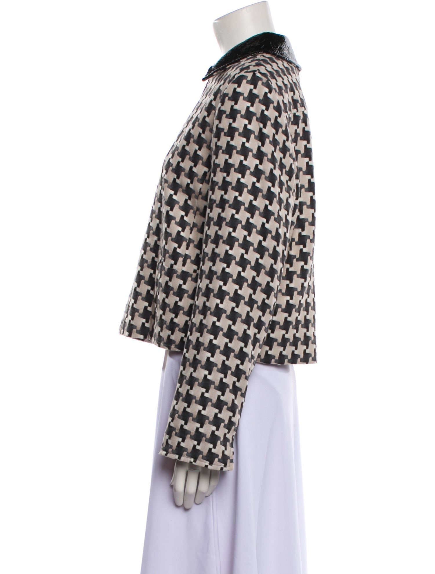 Akris Punto Houndstooth Print Evening Jacket