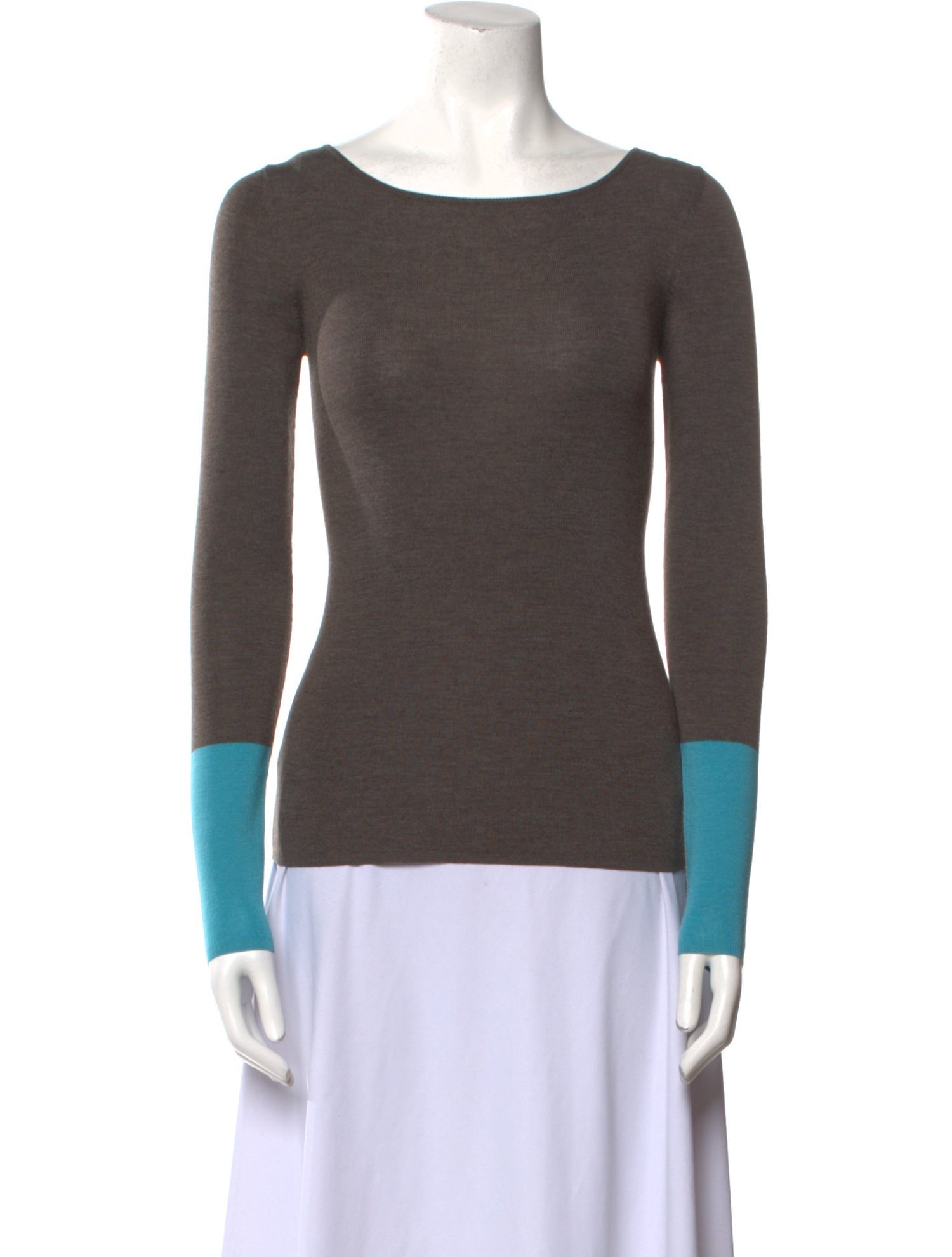 Akris Punto Wool Bateau Neckline Top w/ Tags