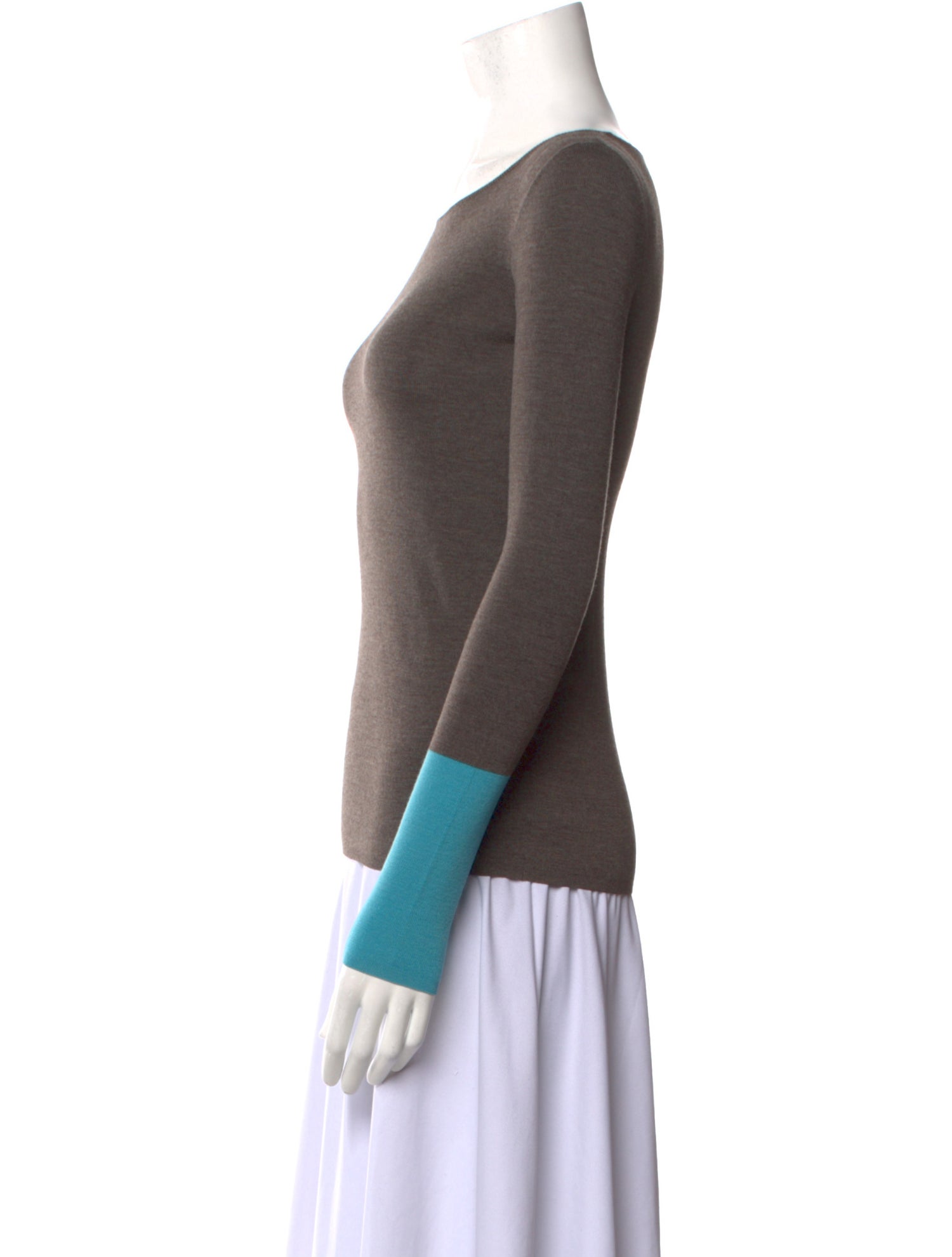 Akris Punto Wool Bateau Neckline Top w/ Tags