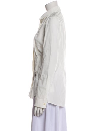 Akris Punto Long Sleeve Button-Up Top