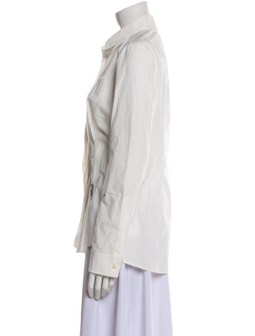 Akris Punto Long Sleeve Button-Up Top