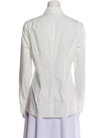 Akris Punto Long Sleeve Button-Up Top