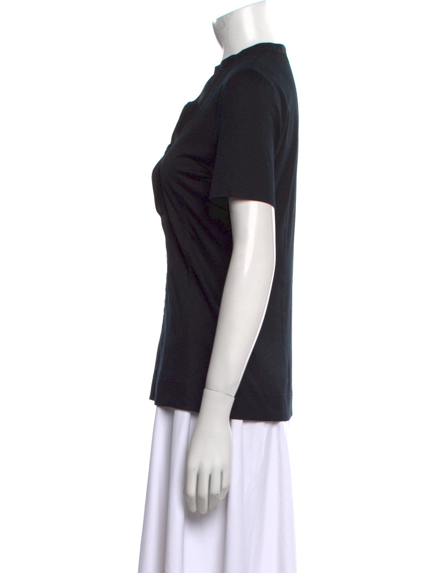 Akris Punto V-Neck Short Sleeve Top