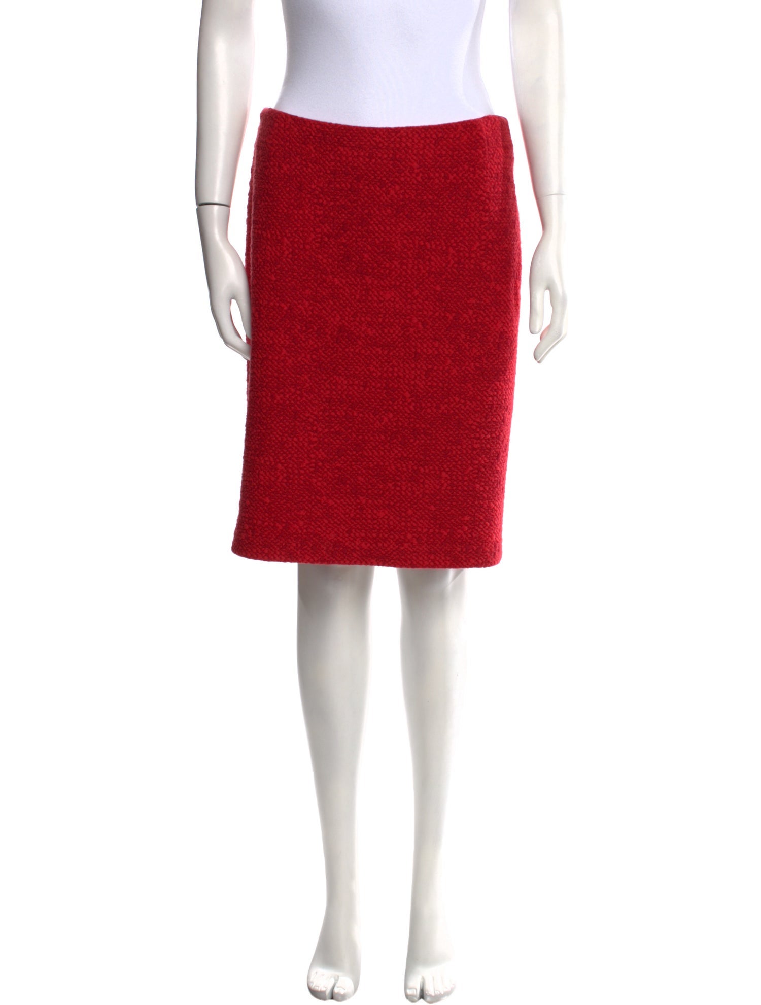 Akris Punto Embroidered Accent Knee-Length Skirt