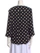 Akris Punto Polka Dot Print Bateau Neckline Blouse