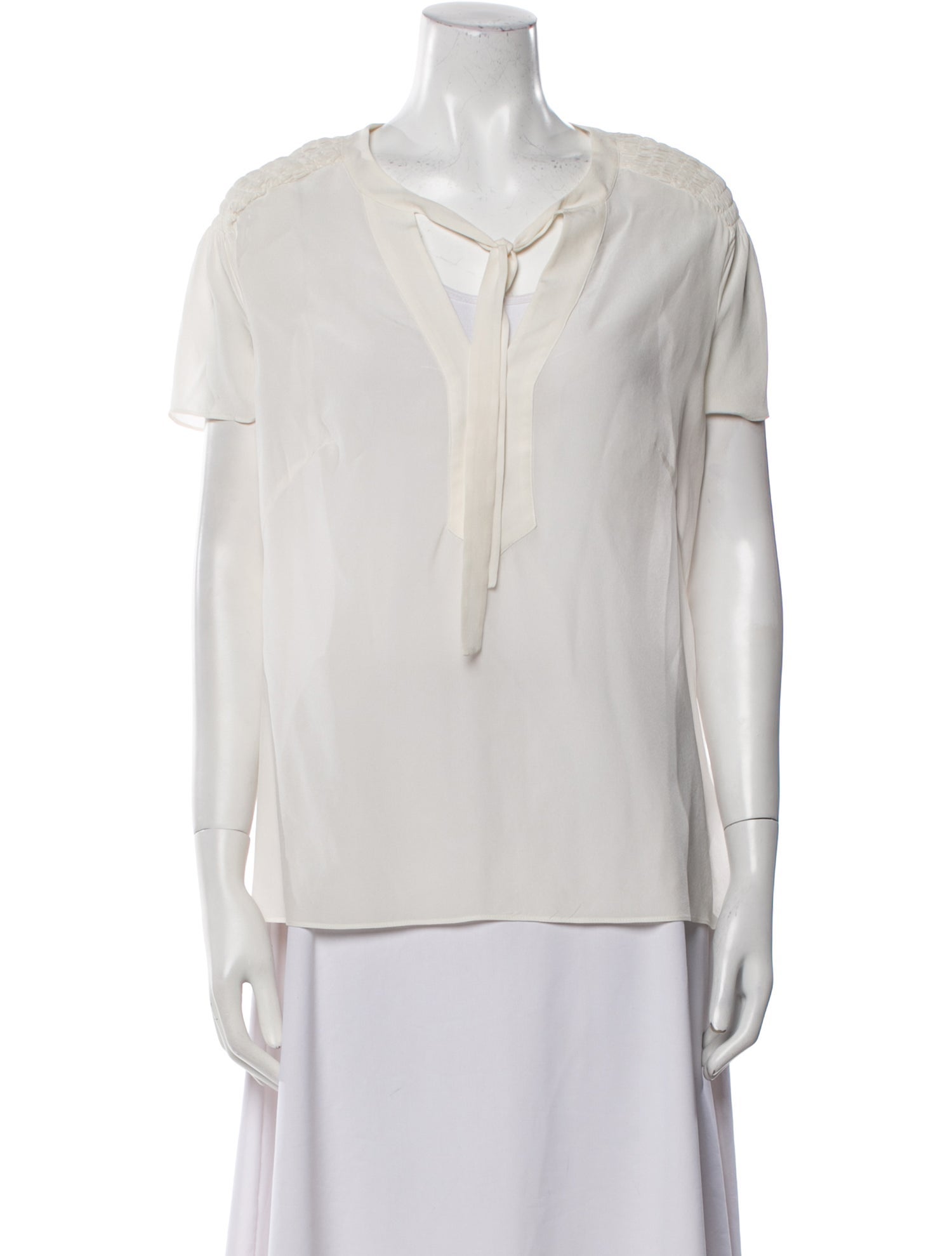 Akris Punto Silk V-Neck Blouse