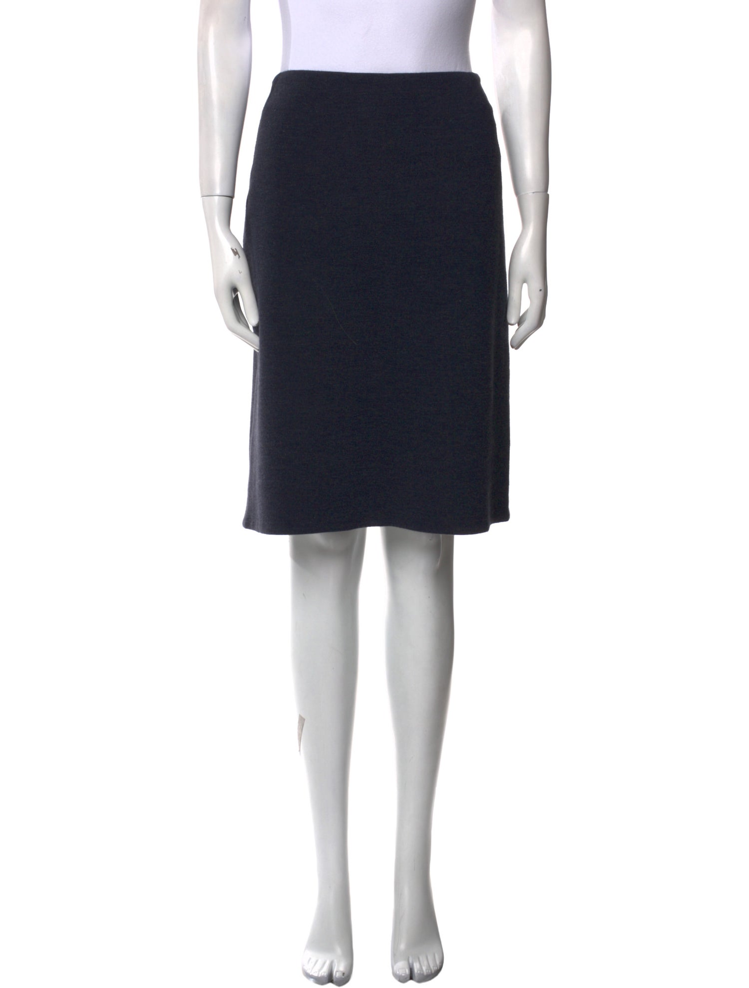 Akris Punto Leather Trim Embellishment Knee-Length Skirt