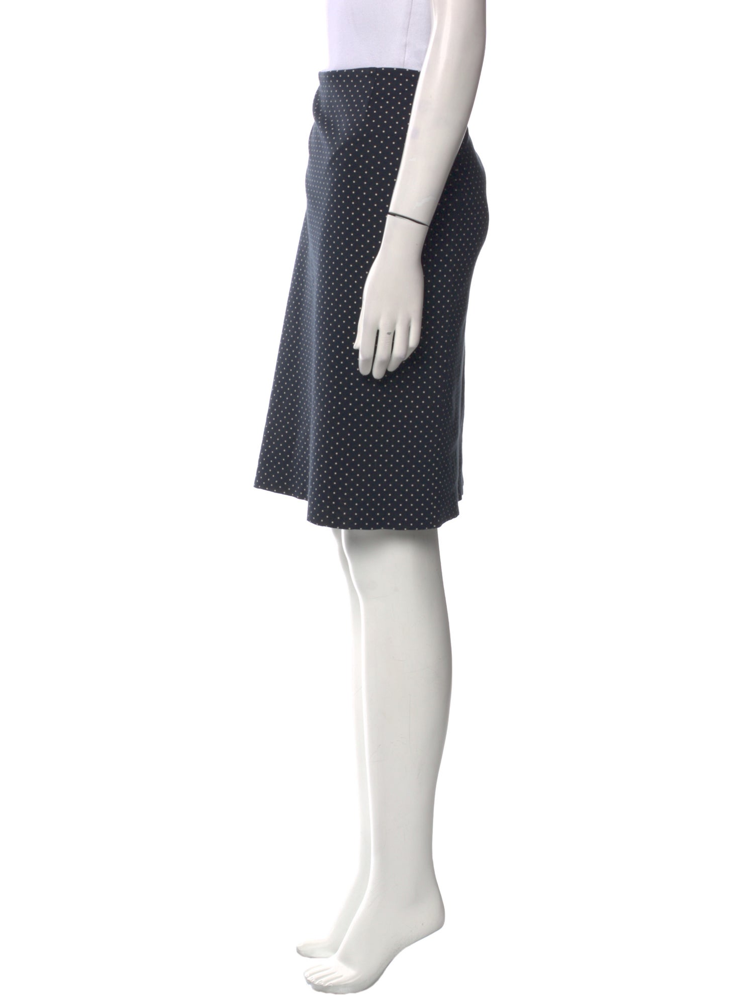 Akris Punto Polka Dot Print Knee-Length Skirt