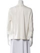 Akris Punto Striped Mock Neck Button-Up Top