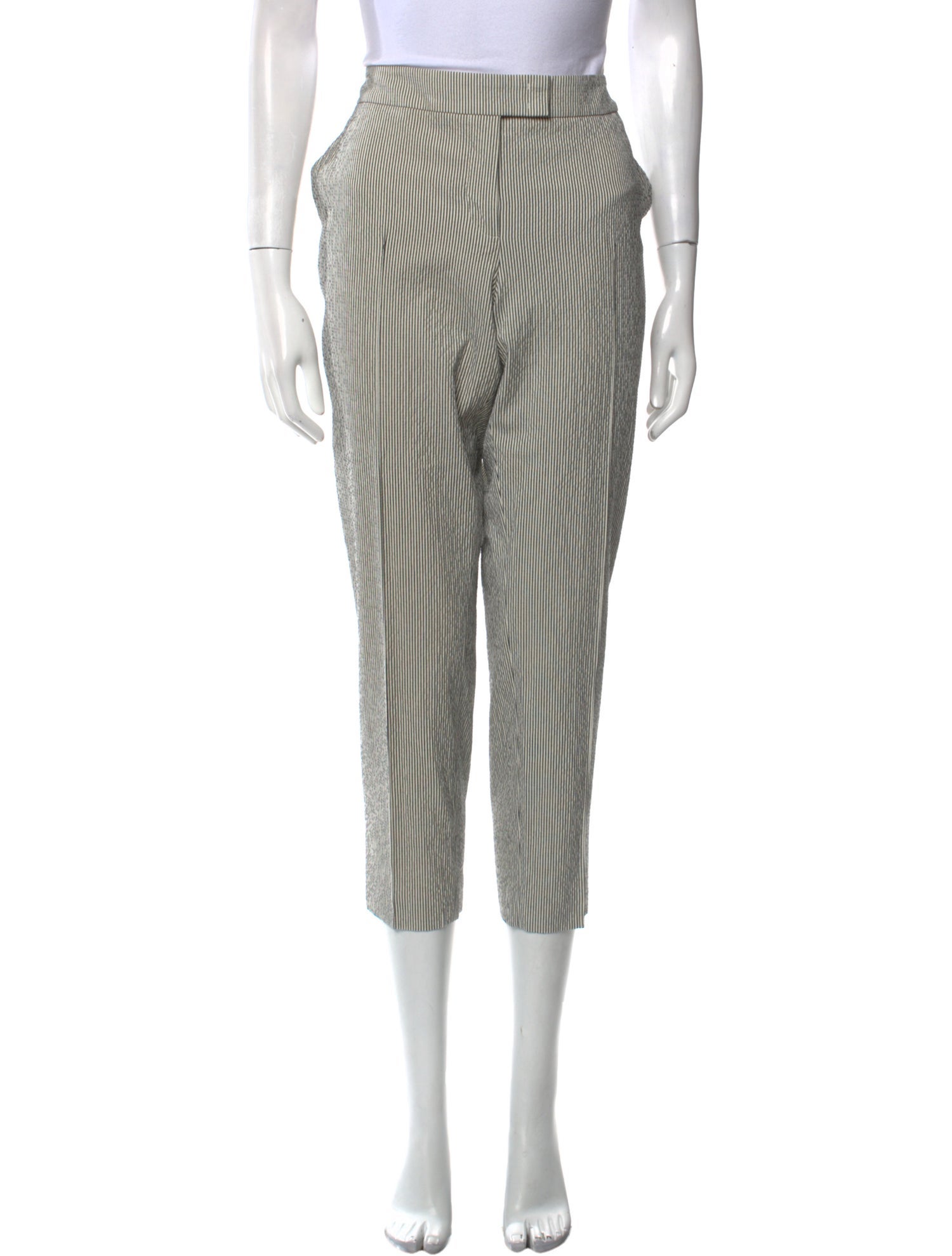 Akris Punto Striped Straight Leg Pants