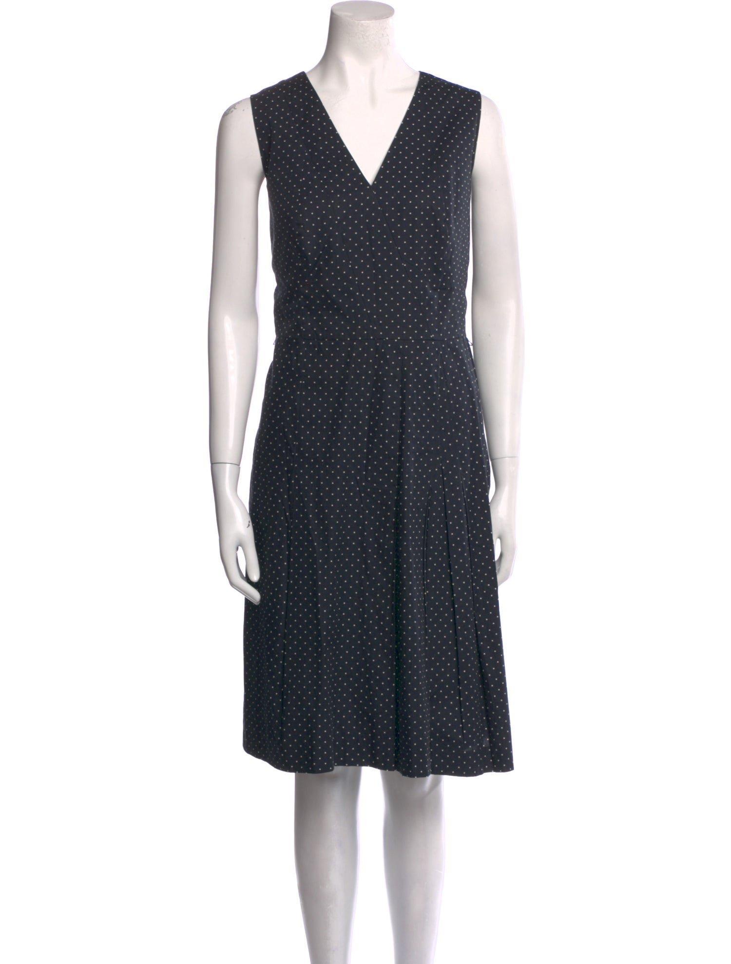 Akris Punto Polka Dot Print Midi Length Dress