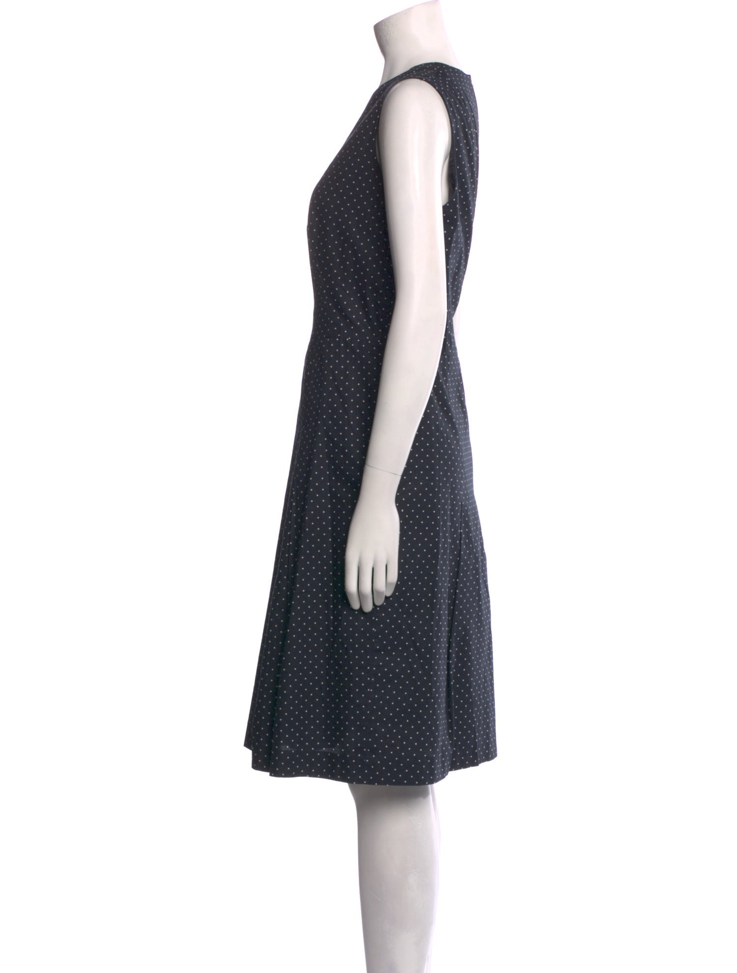 Akris Punto Polka Dot Print Midi Length Dress