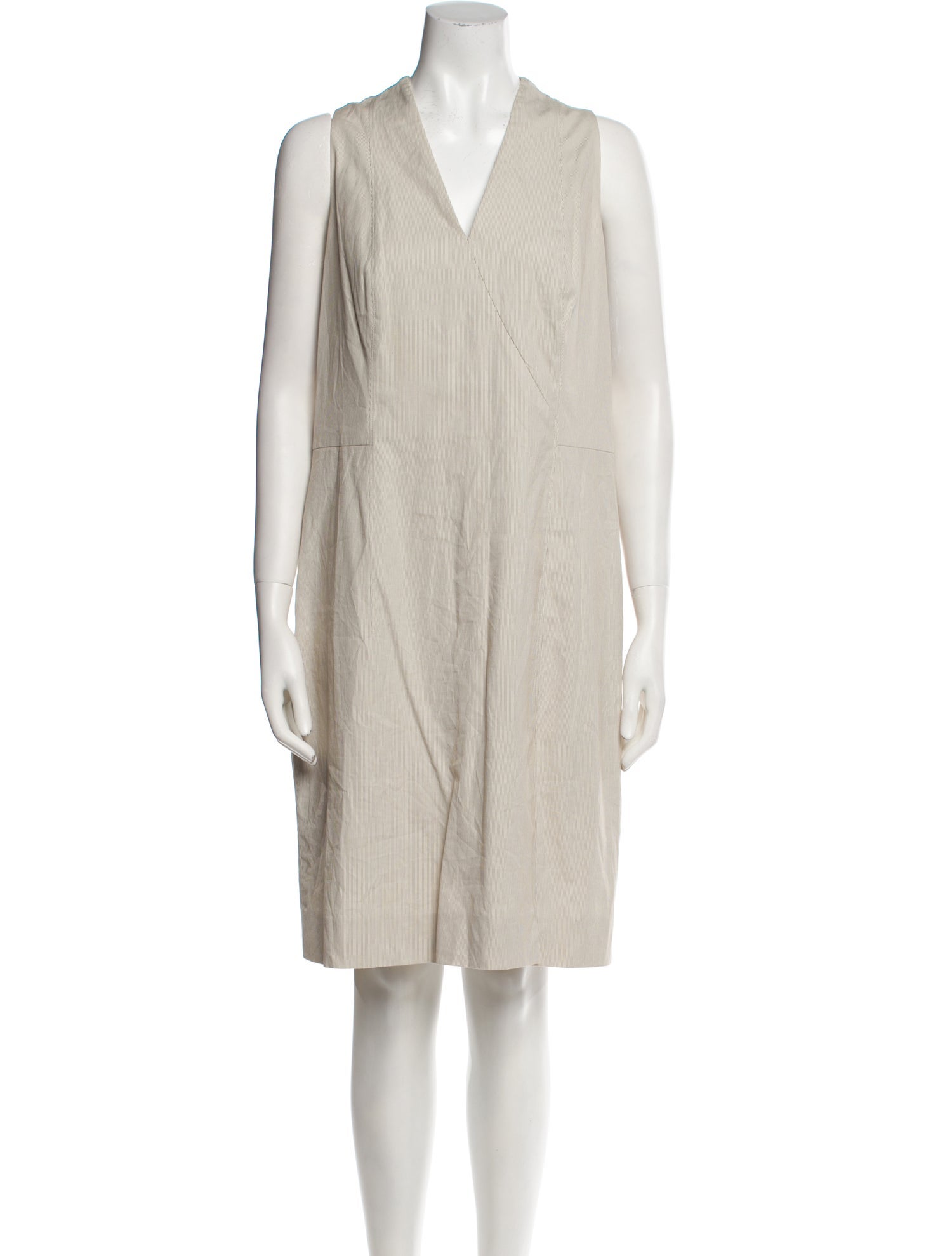 Akris Punto V-Neck Knee-Length Dress