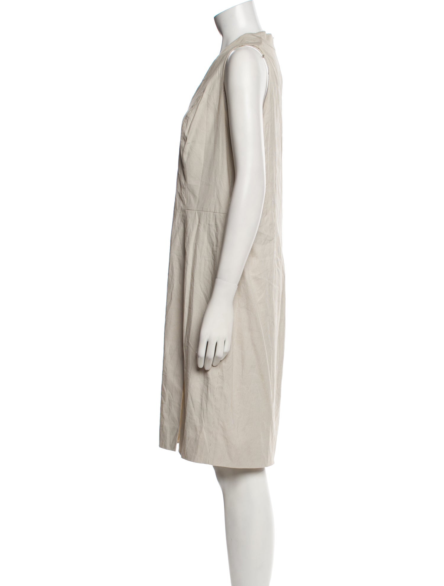 Akris Punto V-Neck Knee-Length Dress