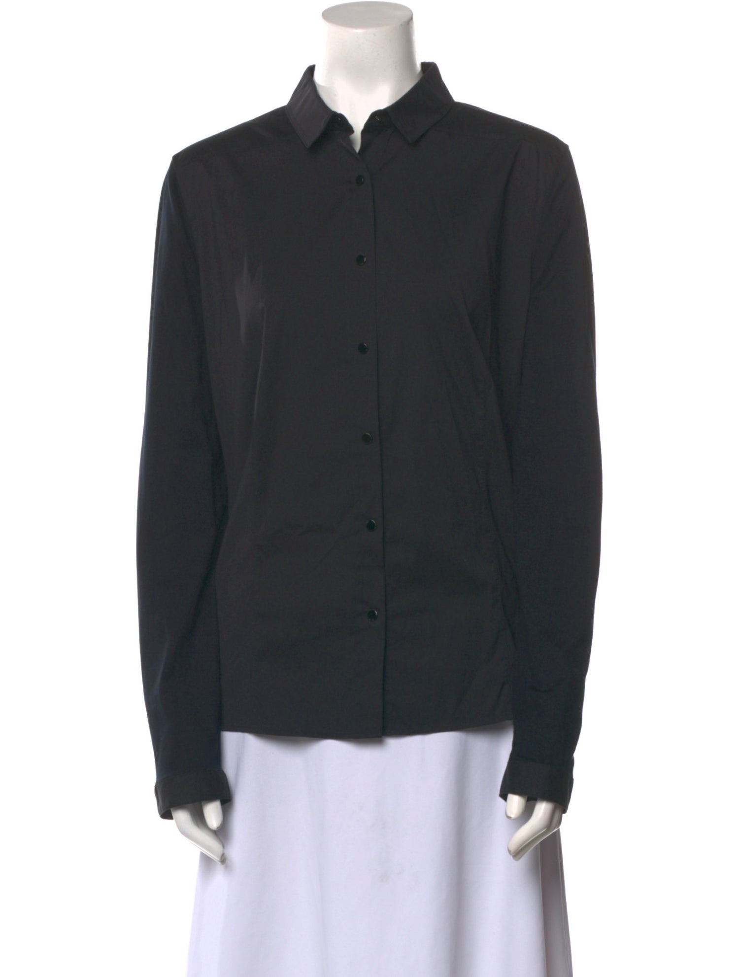 Akris Punto Long Sleeve Button-Up Top