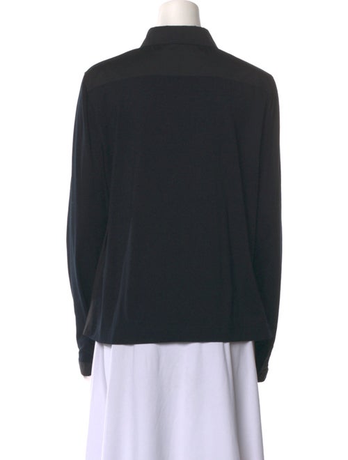 Akris Punto Long Sleeve Button-Up Top