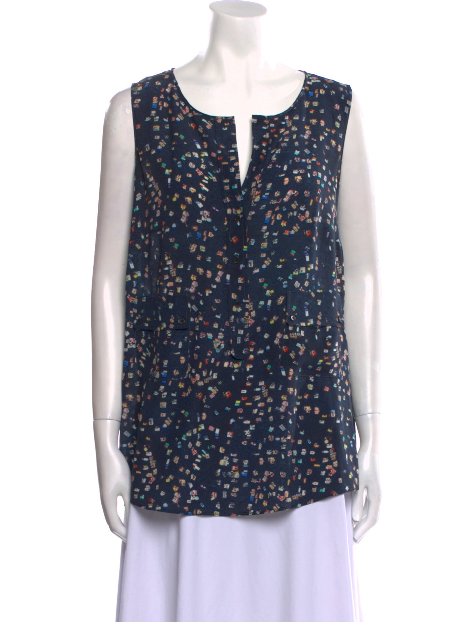 Akris Punto Silk Printed Tunic