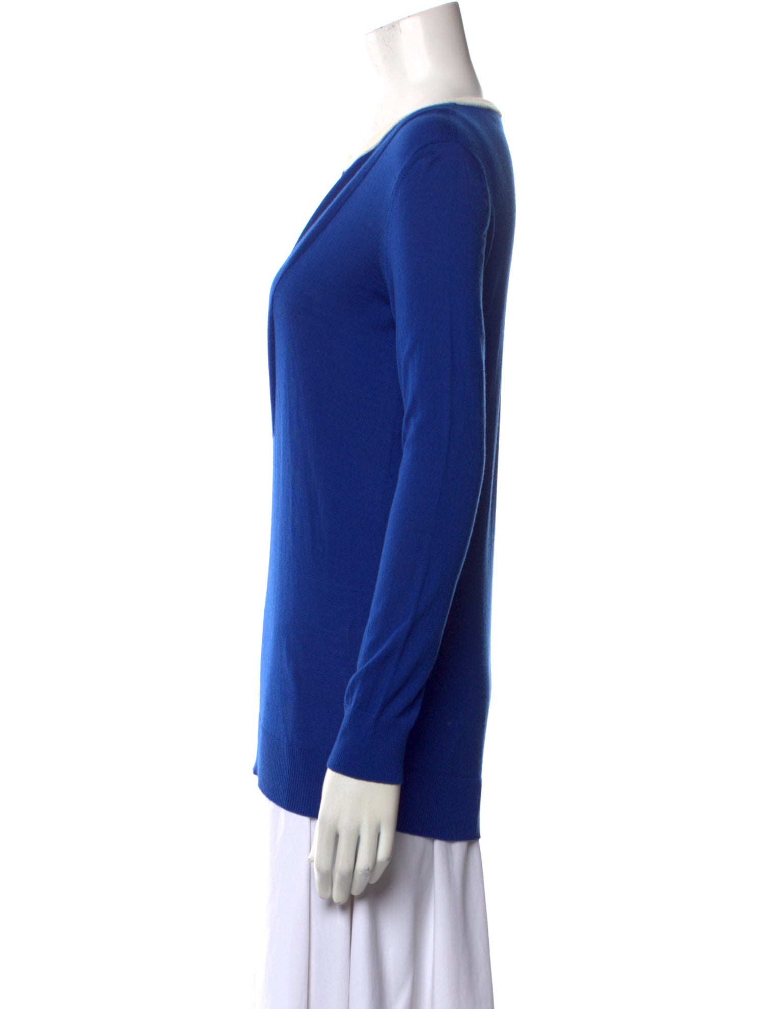 Akris Punto Wool Plunge Neckline Sweater