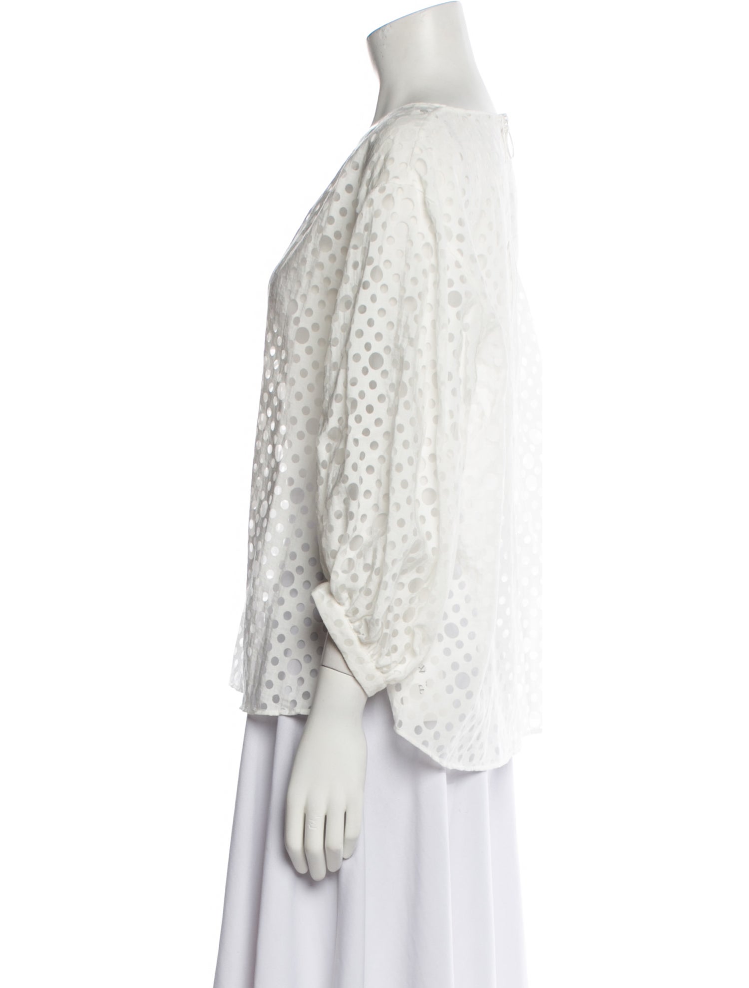 Akris Punto Printed Bateau Neckline Blouse