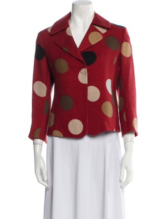 Akris Punto Wool Polka Dot Print Blazer