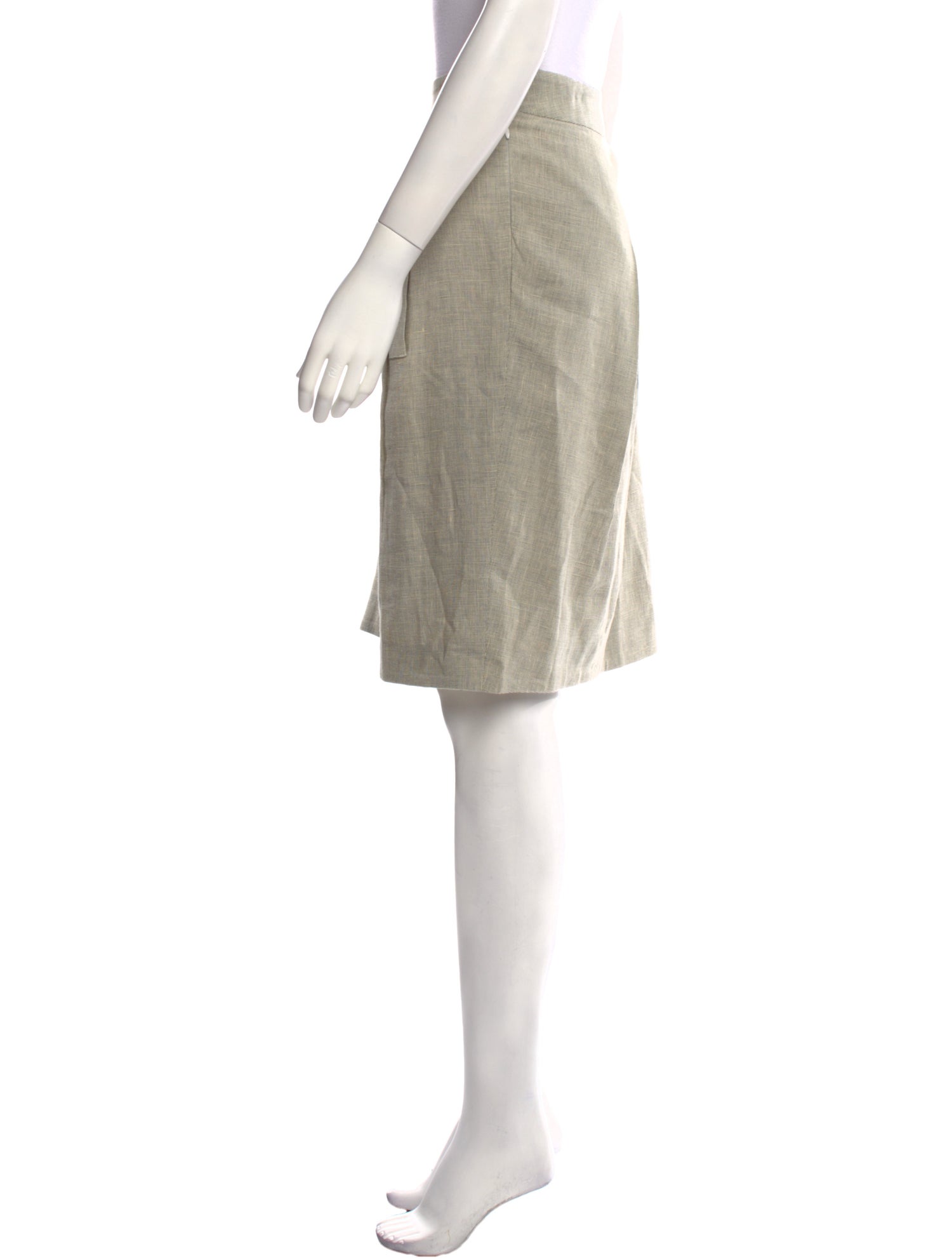 Akris Punto Pleated Accents Knee-Length Skirt