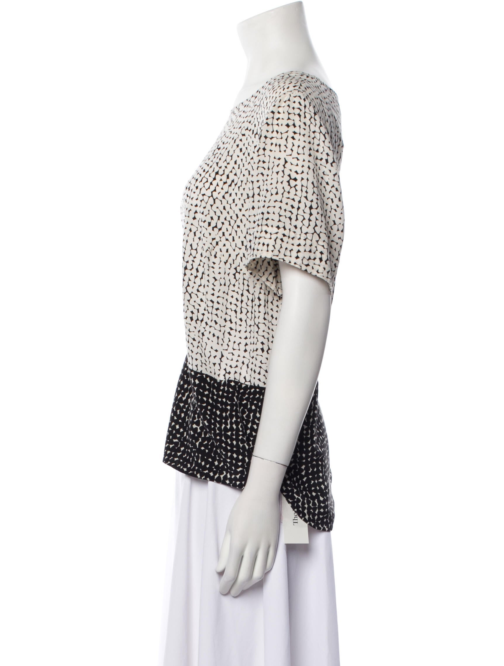 Akris Punto Silk Printed Top