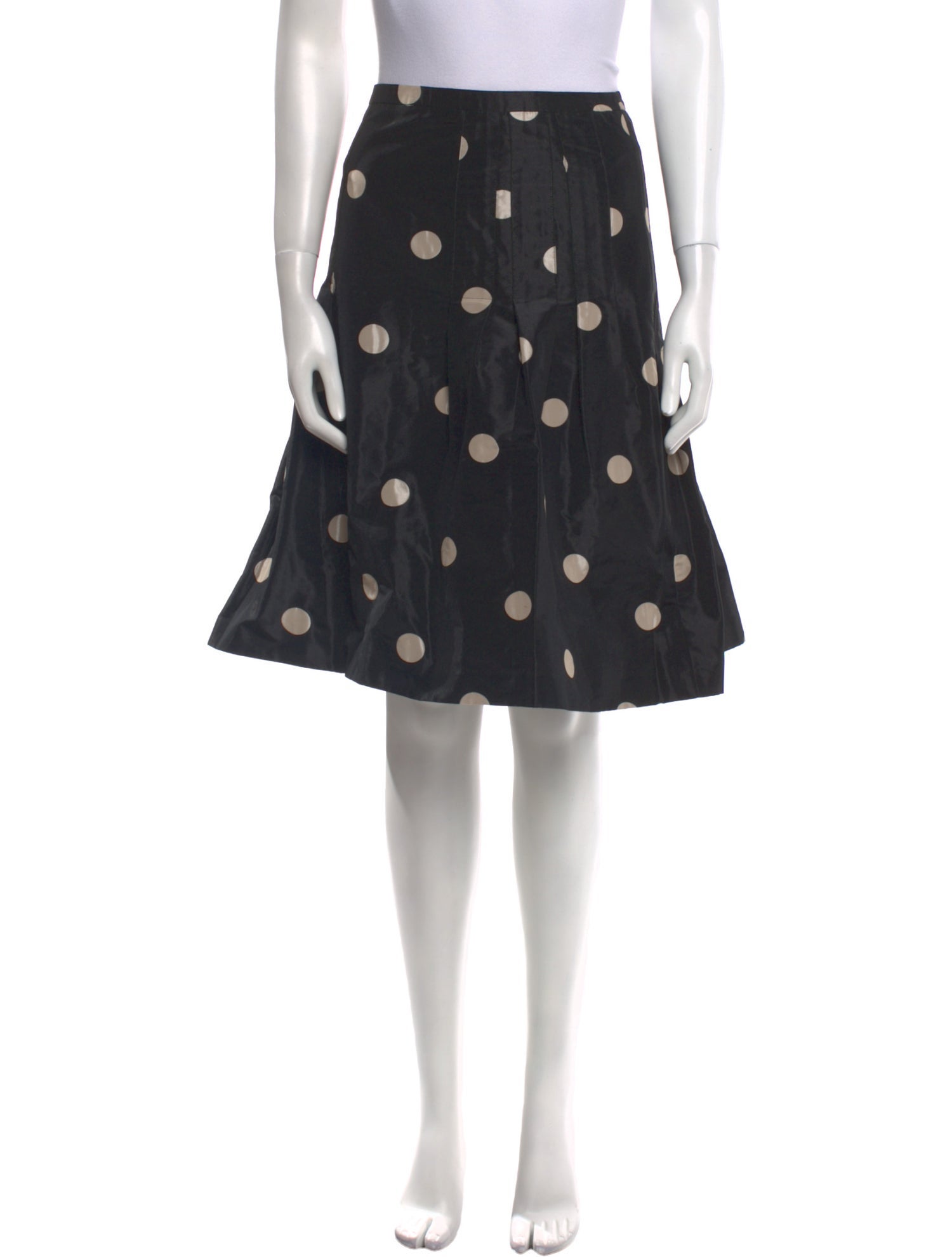 Akris Punto Polka Dot Print Knee-Length Skirt
