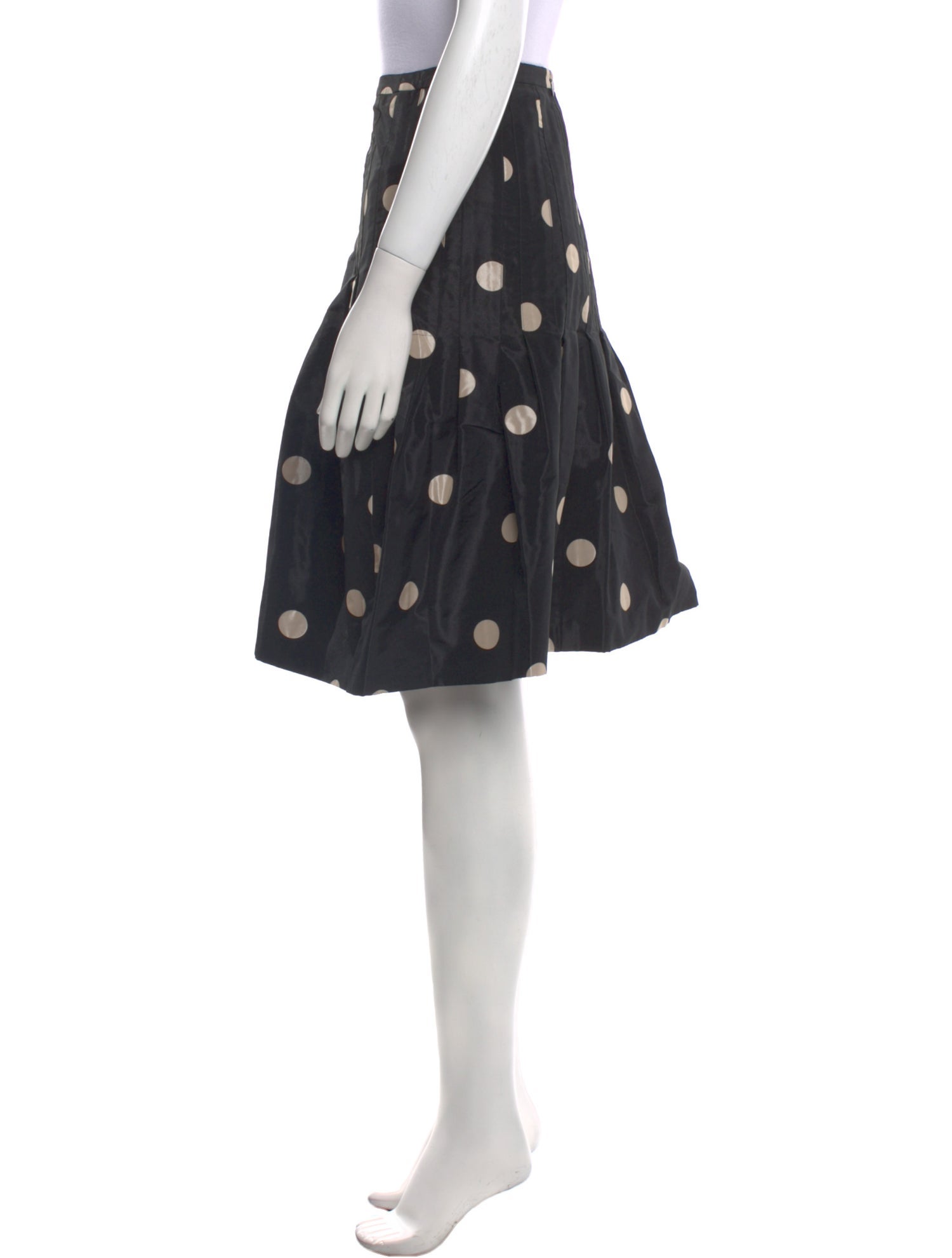 Akris Punto Polka Dot Print Knee-Length Skirt