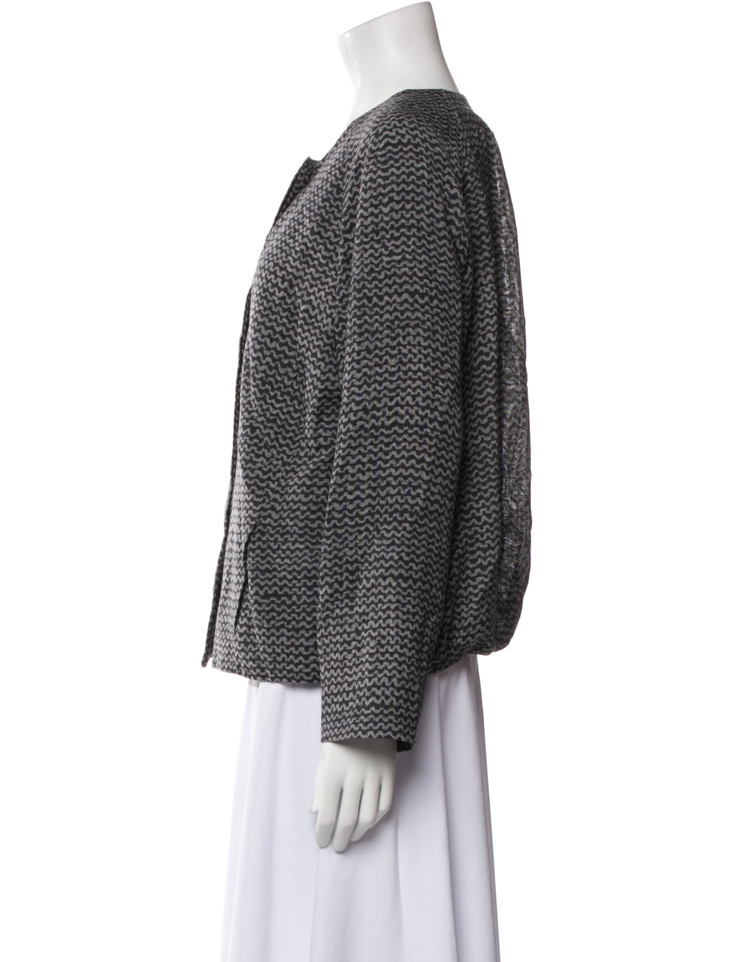 Akris Punto Wool Tweed Pattern Evening Jacket