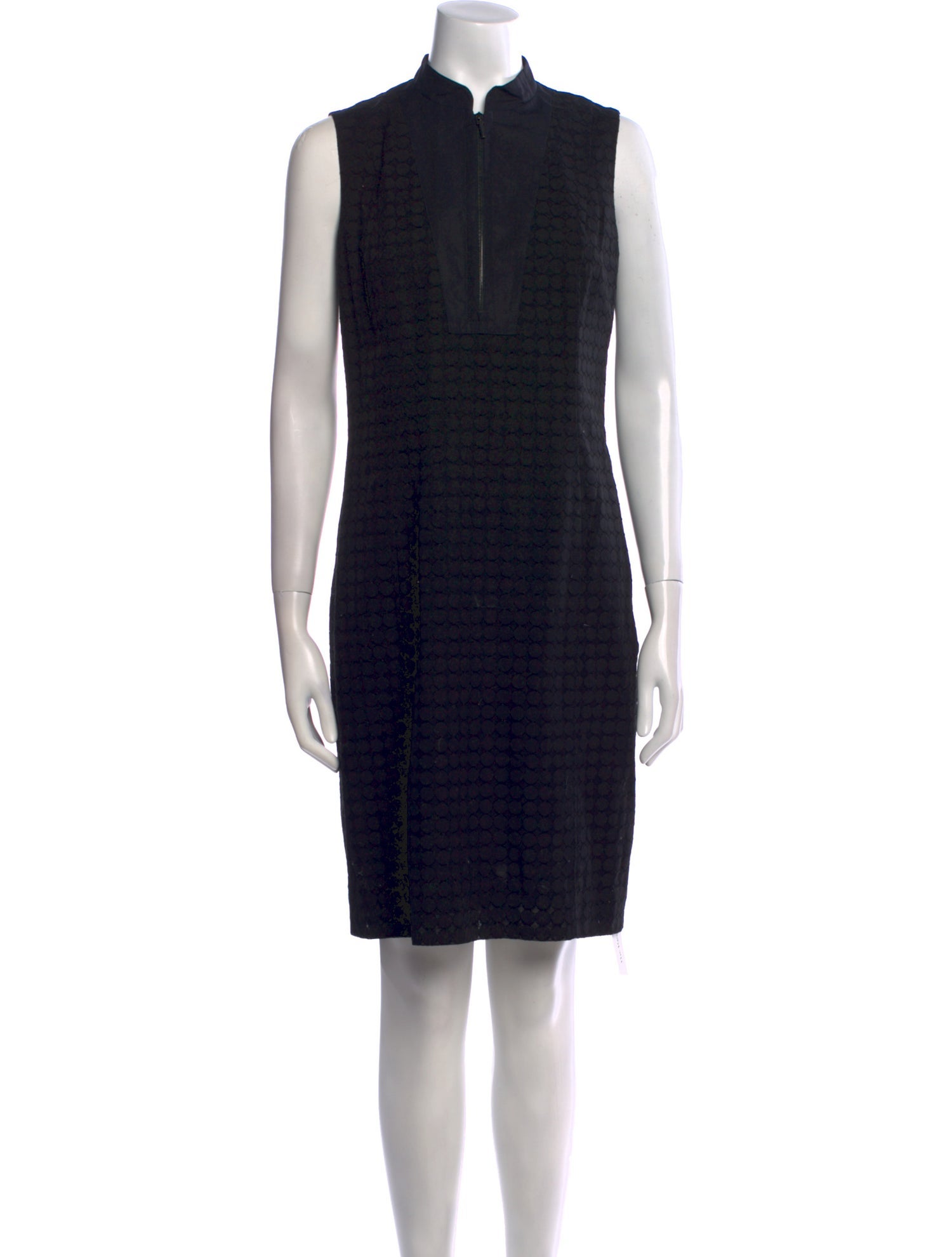 Akris Punto Mock Neck Knee-Length Dress