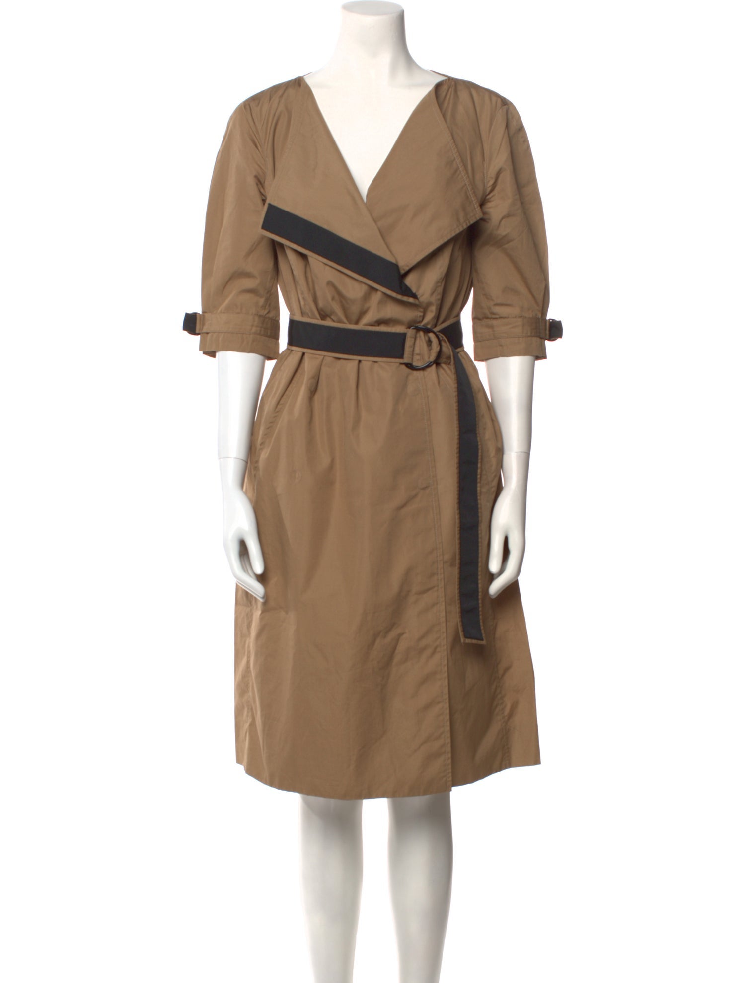 Akris Punto V-Neck Knee-Length Dress